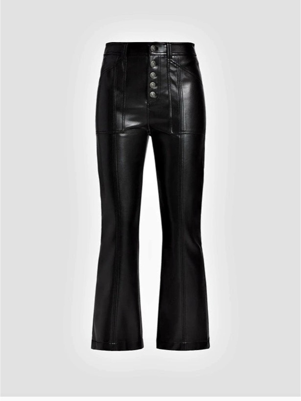 Cinq a sept Wallace Women's Black Flare faux leather Pants Like New